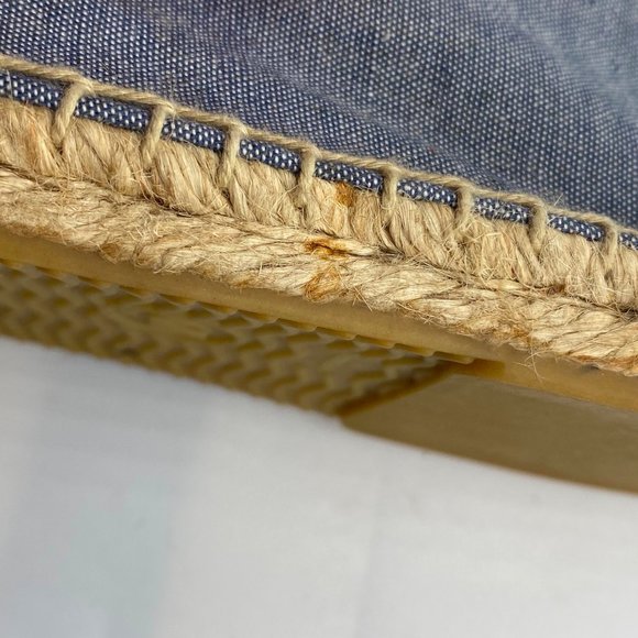 Soludos Espadrilles Flats Shoes Loafers Sz 10 Blue White Striped Nautical - Picture 6 of 7